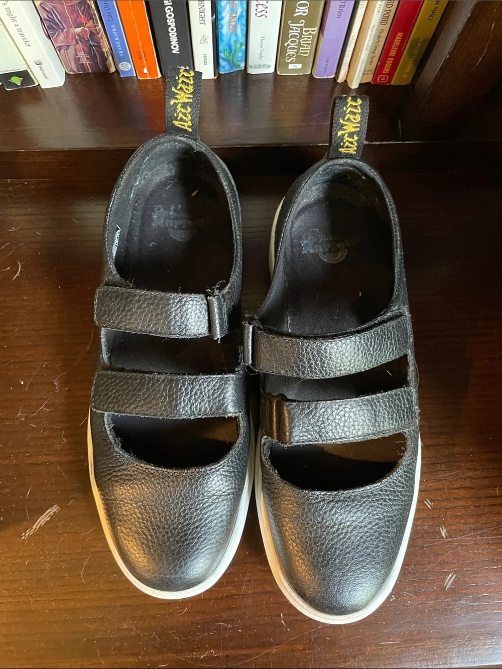 Dr Martens Mae Black Leather Mary Jane Sneakers UK8 - (Brand: Dr Martens)